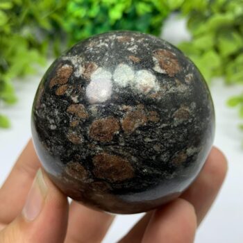 325g Beautiful Astrophyllite Garnet Sphere, Astrophyllite Garnet Ball, Astrophyllite Crystal Sphere, Polished Astrophyllite Garnet Sphere