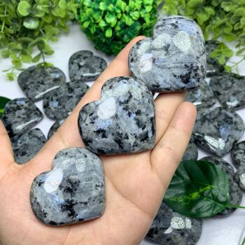 Best Quality Rainbow Grey Larvikite Heart, Larvikite Stone Heart, Larvikite Stone, Larvikite Crystal Heart, Blue Larvikite Hearts, Larvikite