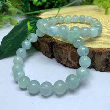 Beautiful Blue Transparent Aquamarine Beads Bracelet