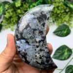 155g Top Quality Rainbow Larvikite Moon