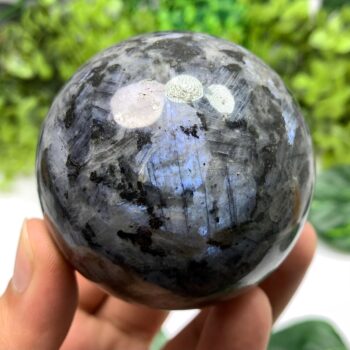 390g Best Quality Rainbow Grey Larvikite Sphere, Larvikite Sphere, Larvikite Ball, Larvikite Stone Sphere, Blue Larvikite, Larvikite, Sphere