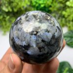 372g Top Quality Rainbow Grey Larvikite Sphere