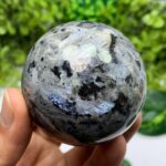 307g Top Quality Rainbow Grey Larvikite Sphere
