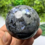 260g Top Quality Rainbow Grey Larvikite Sphere