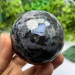 255g Beautiful Rainbow Grey Larvikite Sphere