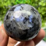 190g Beautiful Rainbow Grey Larvikite Sphere