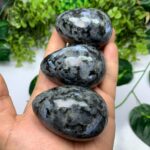 Beautiful Rainbow Grey Larvikite Egg