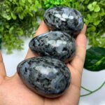 Beautiful Rainbow Grey Larvikite Egg