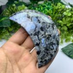 168g Beautiful Rainbow Larvikite Moon