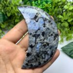 168g Beautiful Rainbow Larvikite Moon