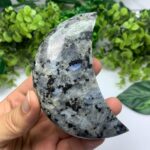 150g Beautiful Rainbow Larvikite Moon