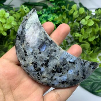 150g Beautiful Rainbow Larvikite Moon, Larvikite Stone Moon, Larvikite Stone, Larvikite Crystal Moon, Polished Larvikite Moon, Larvikite
