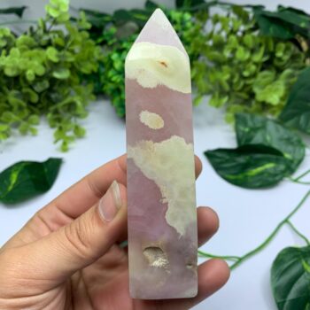250g Beautiful Pink Aragonite Calcite Tower