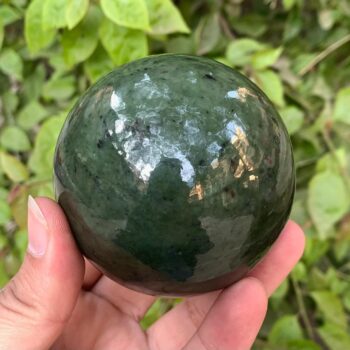 670g Top Quality Green Nephrite Jade, Nephrite Jade, Nephrite Sphere, Nephrite Jade Sphere, Jade Sphere, Nephrite Ball, Nephrite Jade Ball