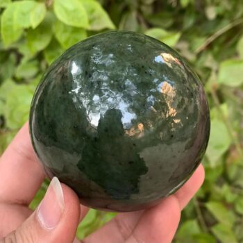 598g Top Quality Green Nephrite Jade, Nephrite Jade, Nephrite Sphere, Nephrite Jade Sphere, Jade Sphere, Nephrite Ball, Nephrite Jade Ball