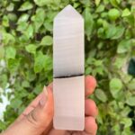205g Beautiful UV-Reactive Pink Mangano Calcite Tower