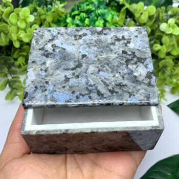 490g Beautiful Larvikite Stone Jewelry Box, Larvikite Hand Made Box, Larvikite Stone Box, Blue Larvikite Box, Larvikite Polished Jewelry Box