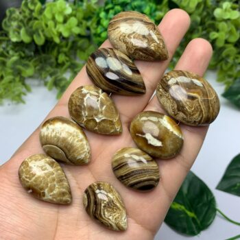 9 Pcs Beautiful Brown Chocolate Calcite Cabochons, Chocolate Calcite, Polished Chocolate Cabochons, Calcite Stone Cabochons, Calcite Stone