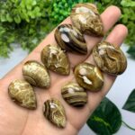 9 Pcs Beautiful Brown Chocolate Calcite Cabochons