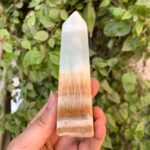 255g Beautiful Blue Caribbean Calcite Tower
