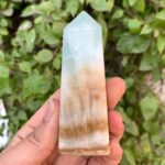 220g Amazing Blue Caribbean Calcite Tower