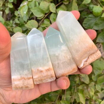 Beautiful Blue Caribbean Calcite Tower, Calcite Tower, Caribbean Calcite, Blue Caribbean Calcite, Calcite Obelisk, Blue Calcite Tower