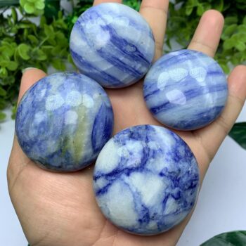 Best Quality Blue Afghanite Round Palm Stone, Afghanite Stone, Blue Afghanite Palm Stone, Afghanite, Afghanite Crystal Palms, Blue Afghanite