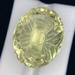 54 CT's Beautiful Citrine Flower Cut Loose Gemstone, Flower Cut Citrine, Citrine Gemstone, Citrine Loose Gemstone, Oval Flower Cut Citrine