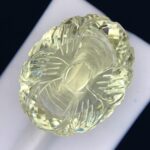 53 CT's Beautiful Citrine Flower Cut Loose Gemstone, Flower Cut Citrine, Citrine Gemstone, Citrine Loose Gemstone, Oval Flower Cut Citrine