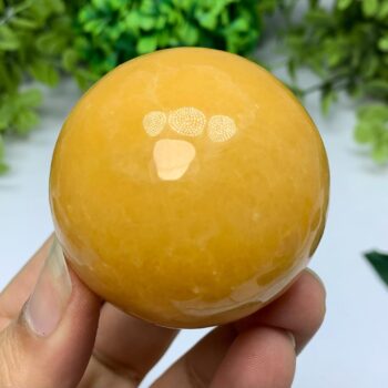 230g Beautiful Mango Calcite Sphere