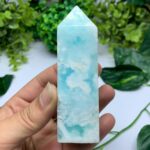 255g Beautiful Blue Caribbean Calcite Tower