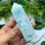 255g Beautiful Blue Caribbean Calcite Tower