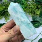 255g Beautiful Blue Caribbean Calcite Tower