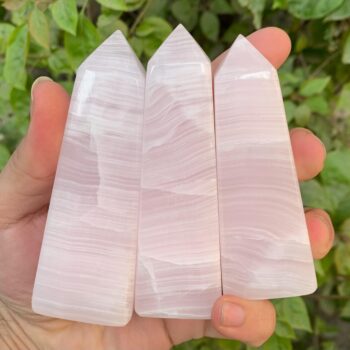 Beautiful UV-Reactive Pink Mangano Calcite Tower, Pink Calcite Obelisk, Calcite Tower, Pink Calcite Obelisk, Pink Calcite Tower, Calcite