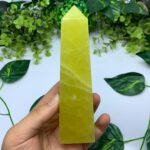 535g Best Quality Lemon Calcite Tower