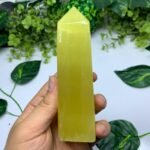 420g Best Quality Lemon Calcite Tower