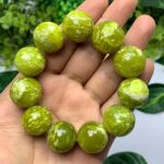 130g Beautiful Green Serpentine Beads Bracelet