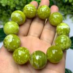130g Beautiful Green Serpentine Beads Bracelet