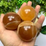 Beautiful Red Honey Calcite Sphere