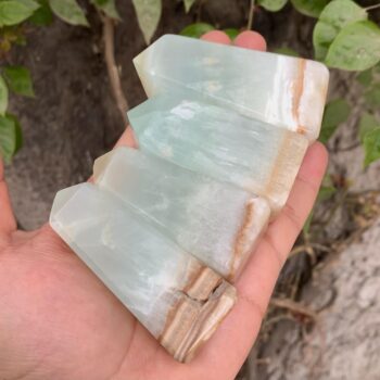 Beautiful Blue Caribbean Calcite Tower, Calcite Tower, Caribbean Calcite, Blue Caribbean Calcite, Calcite Obelisk, Blue Calcite Towers