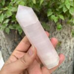 218g Beautiful UV-Reactive Pink Calcite Tower