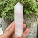 218g Beautiful UV-Reactive Pink Calcite Tower