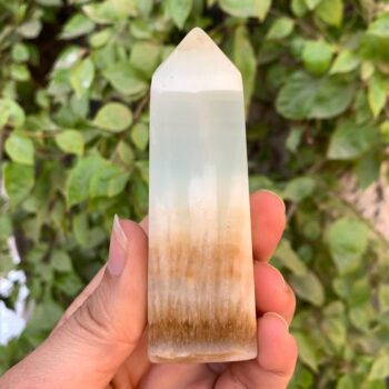210g Beautiful Blue Caribbean Calcite Tower