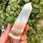 255g Beautiful Blue Caribbean Calcite Tower