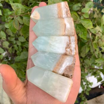 Beautiful Blue Caribbean Calcite Tower, Calcite Tower, Caribbean Calcite, Blue Caribbean Calcite, Calcite Obelisk, Blue Calcite Tower