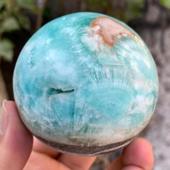 480g AAA Quality Blue Smithsonite Sphere, Smithsonite Ball, Smithsonite Aragonite Sphere, Smithsonite Aragonite Ball, Blue Smithsonite Ball