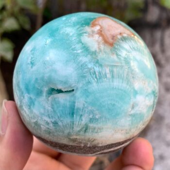 480g AAA Quality Blue Smithsonite Sphere, Smithsonite Ball, Smithsonite Aragonite Sphere, Smithsonite Aragonite Ball, Blue Smithsonite Ball