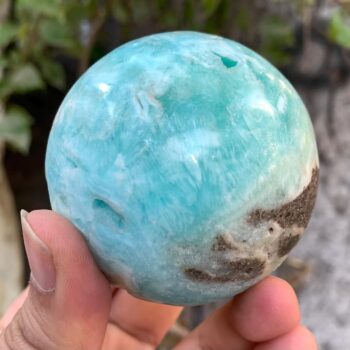 390g Beautiful Quality Blue Smithsonite Sphere, Smithsonite Ball, Smithsonite Aragonite Sphere, Smithsonite Aragonite Ball, Blue Smithsonite