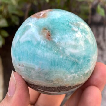 394g Beautiful Quality Blue Smithsonite Sphere, Smithsonite Ball, Smithsonite Aragonite Sphere, Smithsonite Aragonite Ball, Blue Smithsonite