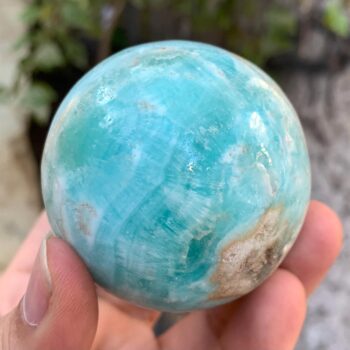 285g Best Quality Blue Smithsonite Sphere, Smithsonite Ball, Smithsonite Aragonite Sphere, Smithsonite Aragonite Ball, Blue Smithsonite